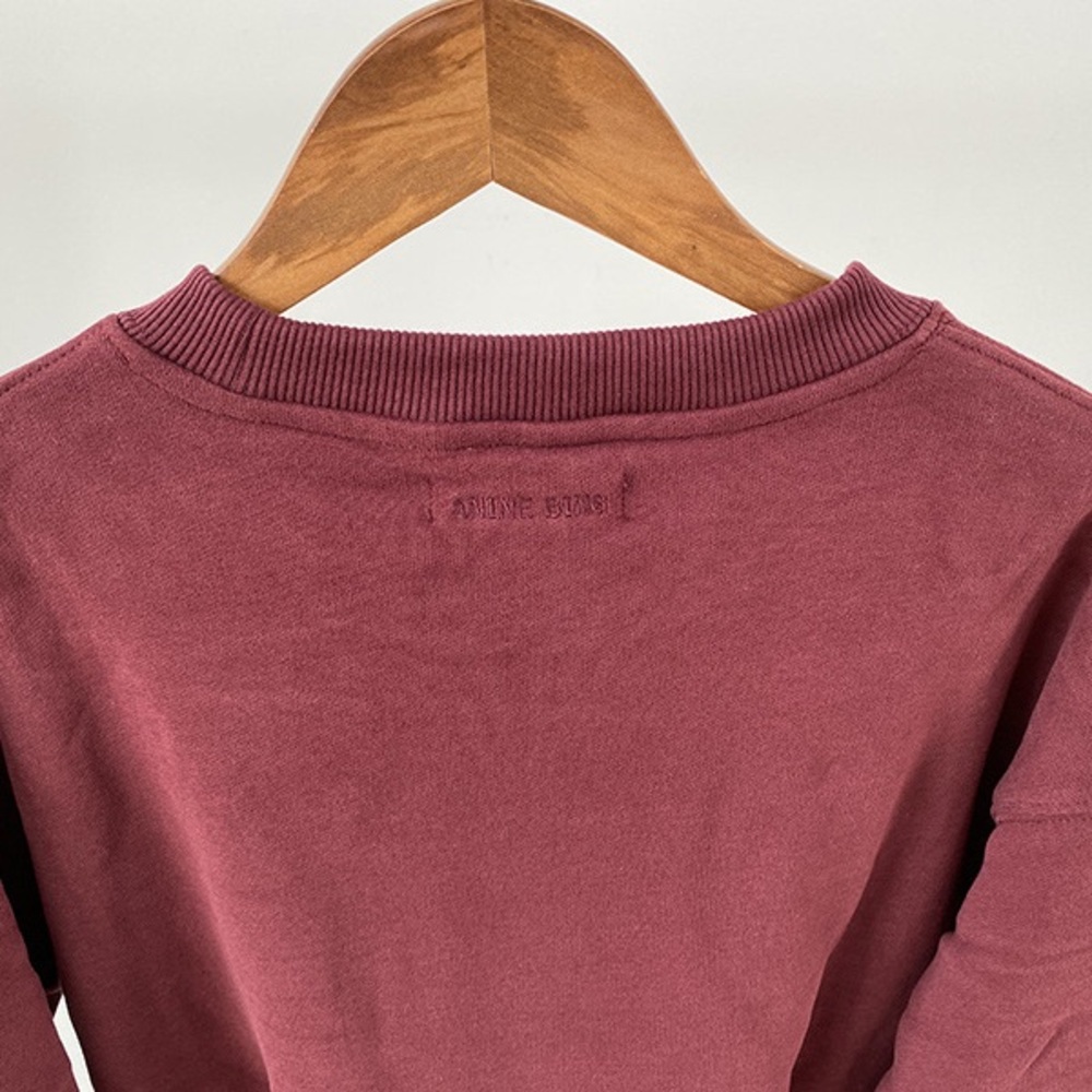 Anine Bing Maroon Logo Sweatshirt - Picture 6 of 8